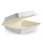 Preview: Lunchbox mit Klappdeckel 23,0x23,0x8,5cm Zuckerrohr