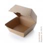 Mobile Preview: Burger Box ECO Kraft Papier braun 13,0 x 12,5 x 7,5cm