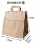 Preview: Papier Tragetasche braun 32,0 x 12,0 x 40,0cm