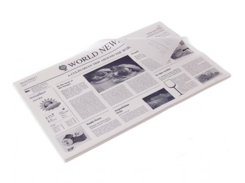 Food Papier "Newspaper" 1/8 Bogen 38,0 x 25,0cm weiß