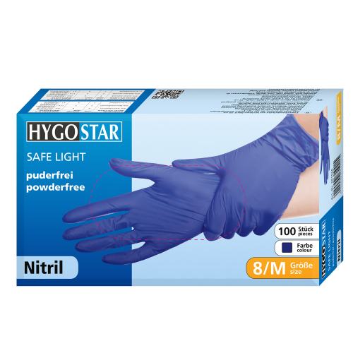 Nitril Einweghandschuhe "Safe Light" puderfrei kobalt blau HYGOSTAR