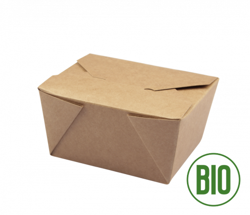 Take-Away-Box #1/600ml braun Kraftpapier FSC®/PLA