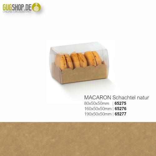 Macaron Schachtel L Natur 19,0 x 5,0 x 5,0cm