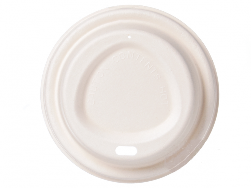 Pappdeckel Bagasse weiss Ø 9,0cm