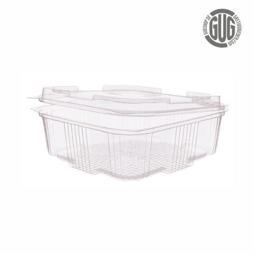 Feinkostschale PET mit Klappdeckel 1000ml 15,0 x 14,5 x 5,0cm