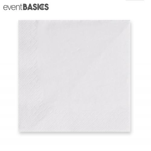Tissue Serviette WEISS 33 x 33cm 1/4 Falz 3-lagig eventBASICS