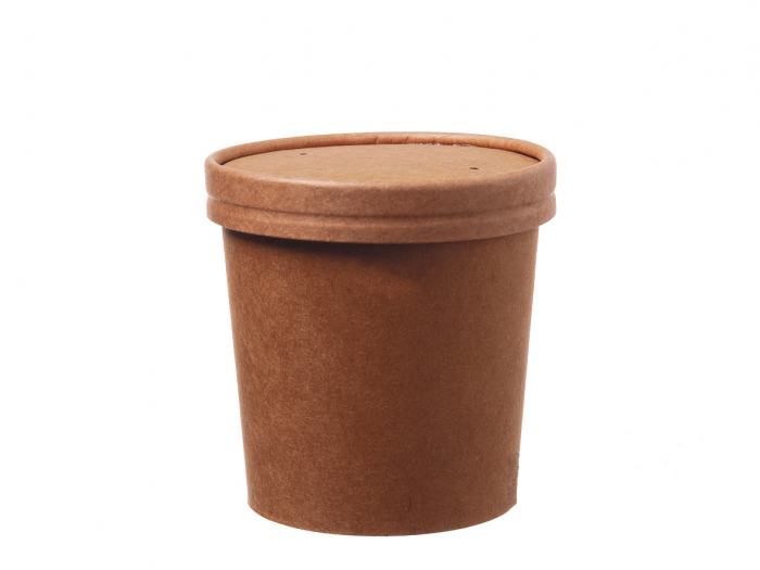 Foodbecher 230ml/Ø9,0cm Kraftpapier