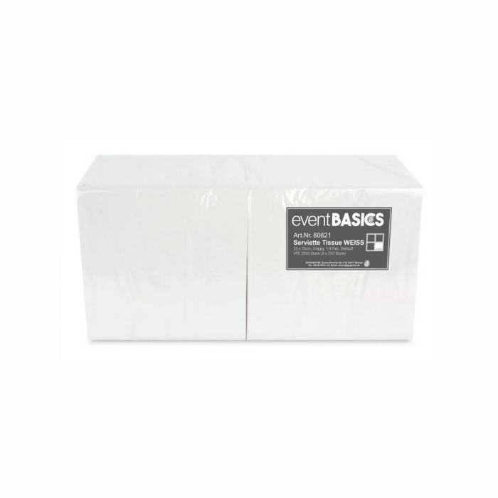 Tissue Serviette weiss FSC® 33 x 33cm 1/4 Falz 2 lagig