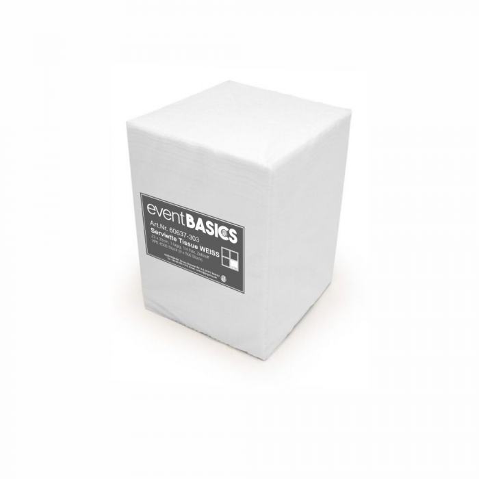 Tissue Serviette weiss 1-lagig 33 x 33cm 1/4 Falz - gastroBASICS