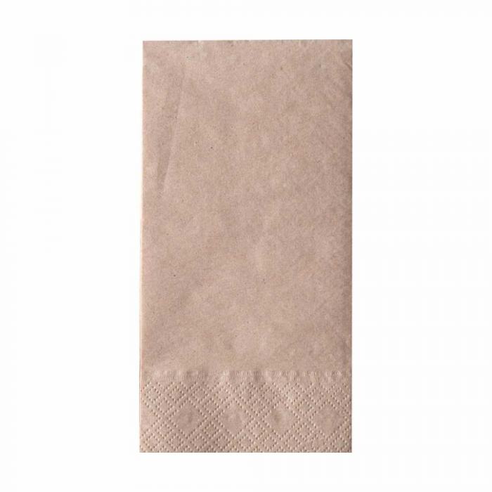Tissue Serviette natur-braun Recycling FSC 33 x 33cm 1/8 Falz 1-lagig eventBASICS