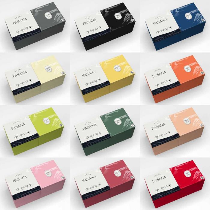 Tissue Serviette FSC® 33,0 x 33,0cm 1/4 Falz 3 lagig Fasana