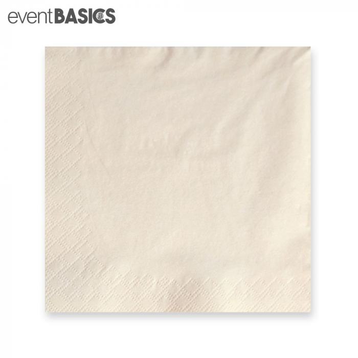 Tissue Serviette CREME 33 x 33cm 1/4 Falz 3- lagig eventBASICS