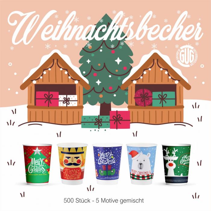 Glühweinbecher - Weihnachtsbecher - Kaffeebecher Doppelwand 0,2L