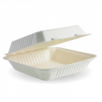 Lunchbox mit Klappdeckel 23,0x23,0x8,5cm Zuckerrohr