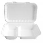 Take-away Box Zuckerrohr 2-geteilt 24,5 x 16,0 x 6,8cm