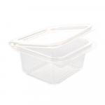 Feinkostschale mit Klappdeckel 370ml 12,6 x 11,7 x 5,6cm PLA