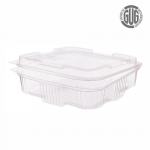 Feinkostschale PET mit Klappdeckel 1500ml 18,7 x 18,4 x 4,3cm